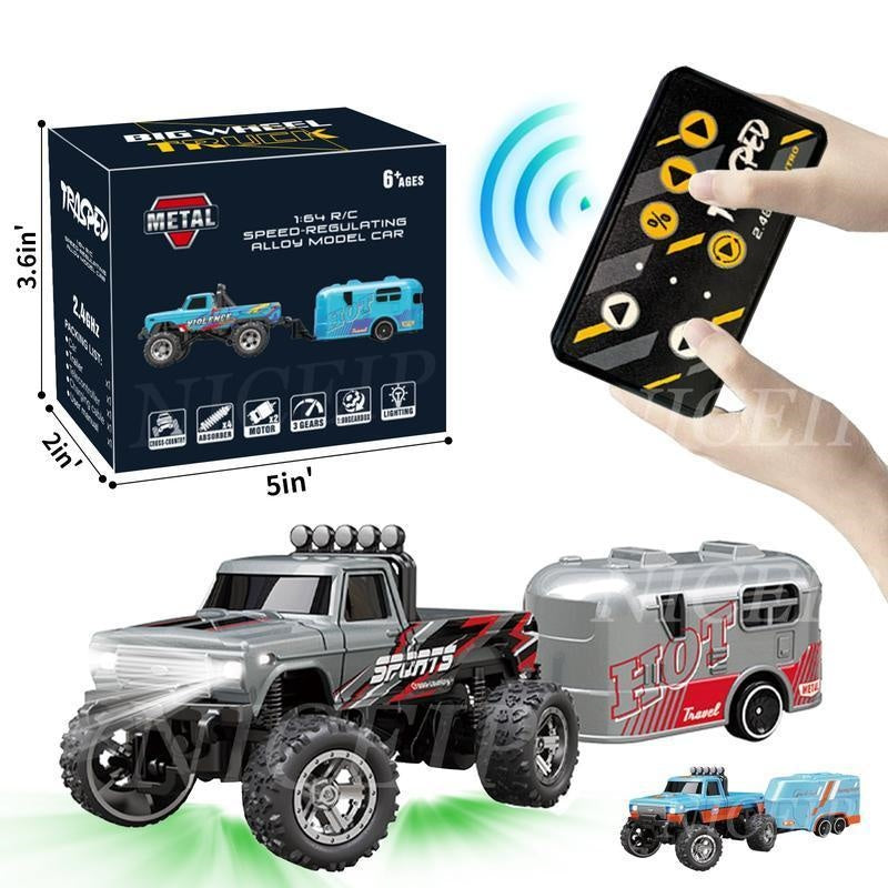 1:64 Mini RC Off-Road Buggy with Detachable Trailer – Remote Control ...