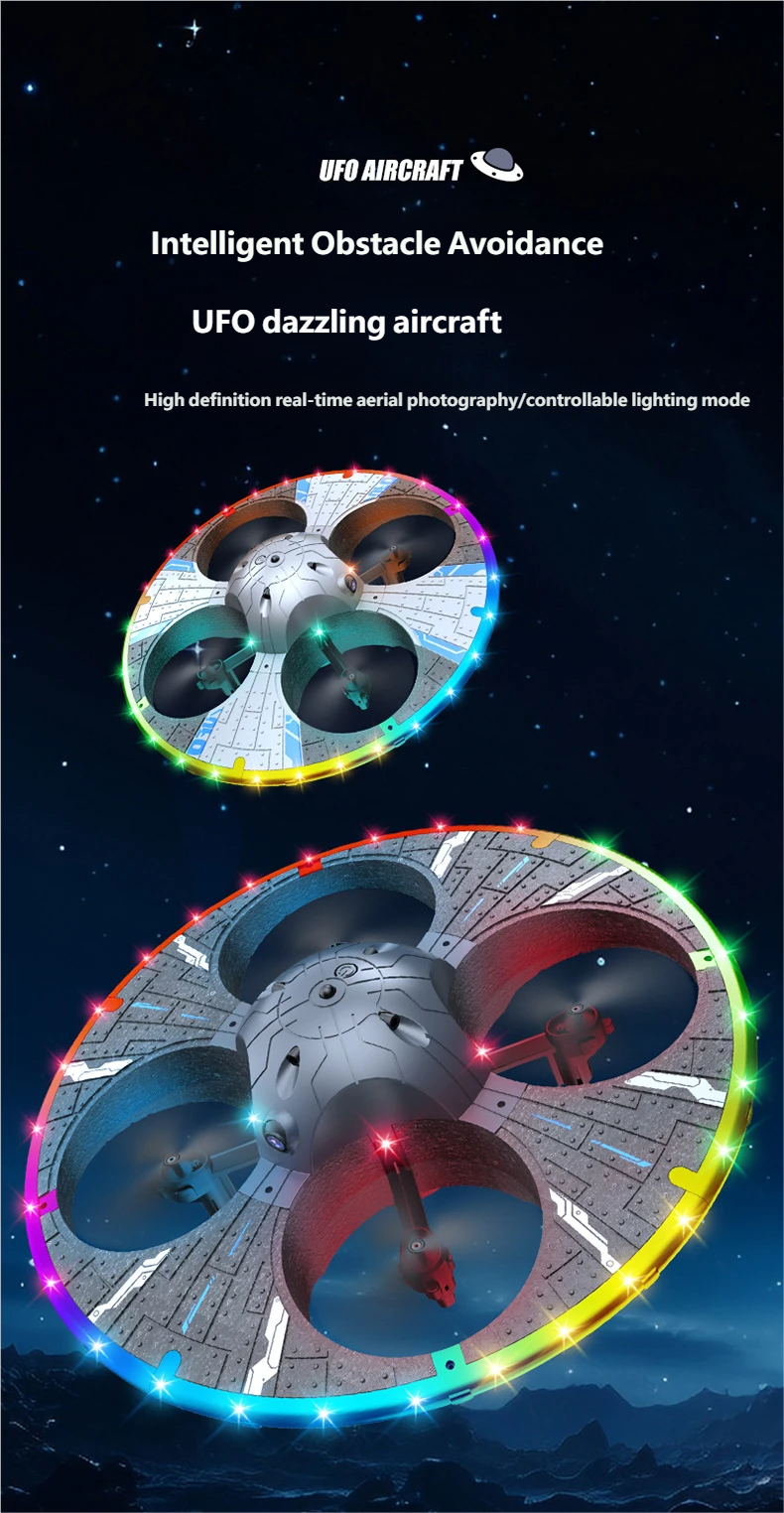 S163 silver UFO-style drone product detail